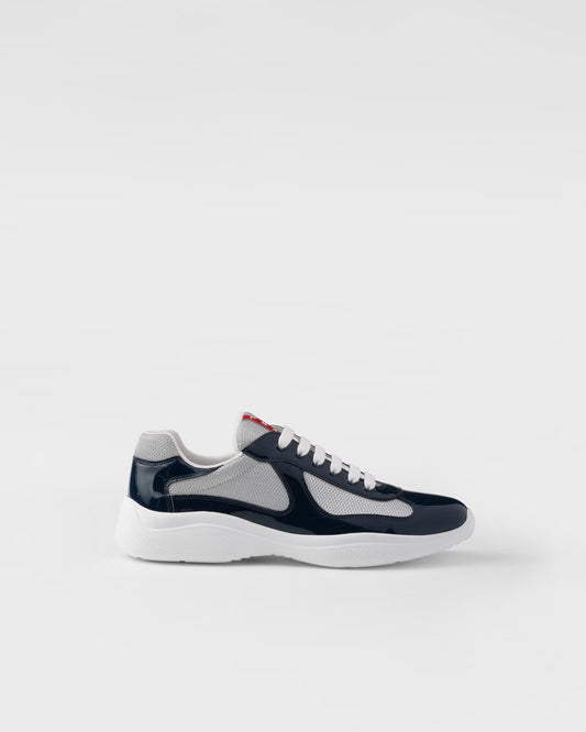 Sneakers Prada America’s Cup en cuir verni et tissu technique