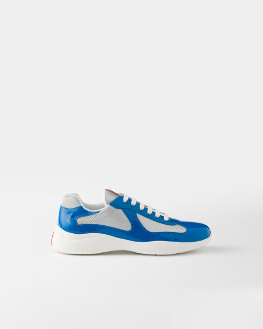 Sneakers Prada America’s Cup en cuir verni et tissu technique
