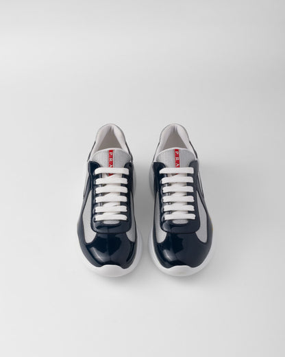 Sneakers Prada America’s Cup en cuir verni et tissu technique