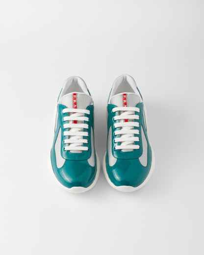 Sneakers Prada America’s Cup en cuir verni et tissu technique