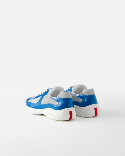 Sneakers Prada America’s Cup en cuir verni et tissu technique