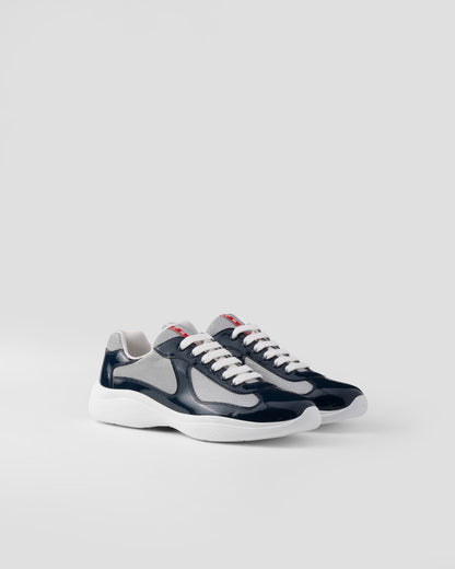 Sneakers Prada America’s Cup en cuir verni et tissu technique