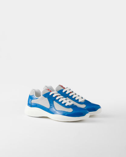 Sneakers Prada America’s Cup en cuir verni et tissu technique